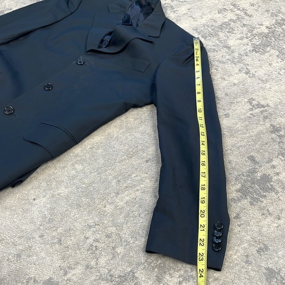 Jack Emerson Navy Blue Wool Blazer Suit Jacket G Napol IT Sz 46 - Picture 14 of 14